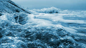 Valuri oceanice hipnotizante care se sparg pe țărm — Valuri oceanice Fundal
