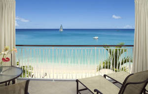 Tapet cu vedere la ocean de pe balcon — Vedere la ocean Fundal