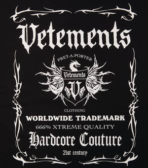 Logo Vetements Black Label wallpaper — Motorola Razr Fold Fundal