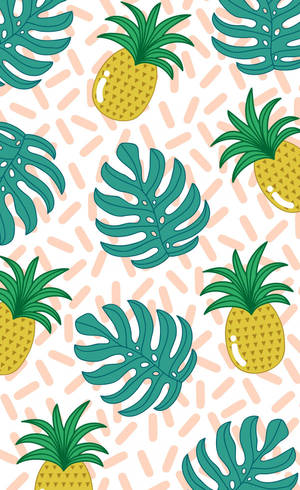 Fond de ecran telefon cu ananas de vară. — Galaxy Tab Fundal