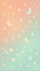 Fundal de ecran cu gradient pastel calm, stele și luna pentru iPhone Xs — iPhone XS Fundal