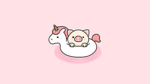 Visător peisaj cu nori roz kawaii pentru toate dispozitivele tale — Kawaii roz Fundal