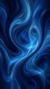Artă fluidă abstractă în albastru închis, cu curbe netede și reflexii luminoase pentru un estetic modern. — iPhone 6 Fundal