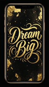 Fond de ecran iPhone 11 cu tipografie din folie de aur