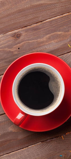 Vivo V20 Ceașcă Roșie de Cafea — Infinix Zero 40 Fundal