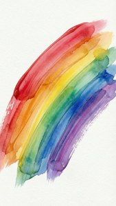 Soft watercolor rainbow brushstrokes, perfect as a transparent overlay. — iPhone 5 Fundal