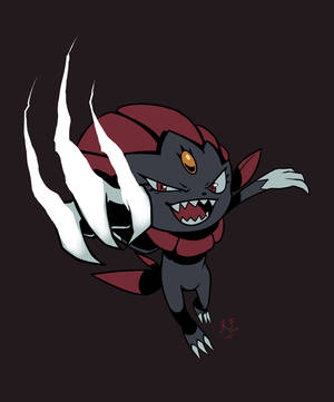 Weavile Poznaș Atacând — Motorola Razr 70 Ultra Fundal