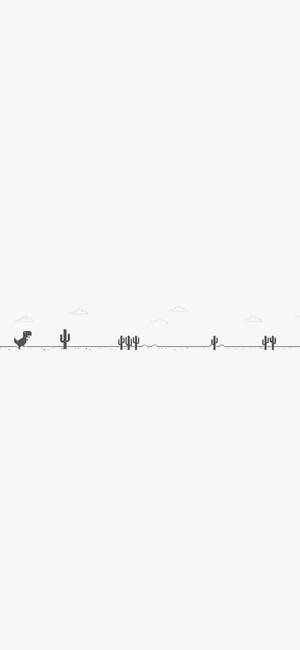 White iPhone No Internet Dinosaur — iPhone 16e Fundal