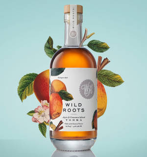 Wild Roots Vodcă Infuzată Zmeură Fundal Albastru — Honor Magic V Fundal