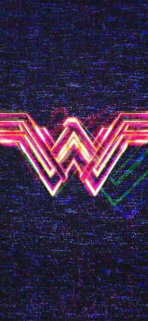 Fond de ecran Wonder Woman 1984 logo lumină neon — iPhone Air Fundal