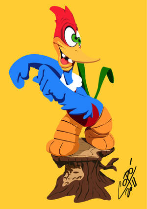 Fond de ecran HD 2480x3508 Woody Woodpecker - Figura Woody Woodpecker din anii 1940 — OnePlus Pad 3 Pro Fundal