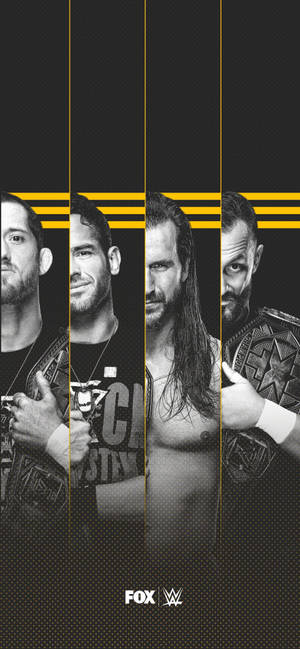 WWE Nxt Superstars wallpaper alb negru — iPhone 14 Pro Fundal