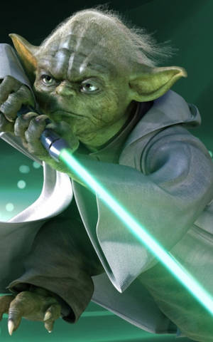 Yoda cu Sabia Laser Star Wars Tabletă — Lenovo Tab Plus Gen 2 Fundal