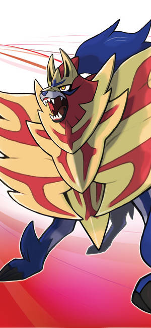 Mascota Pokémon Saber și Scut Zamazenta wallpaper — iPhone 16 Plus Fundal