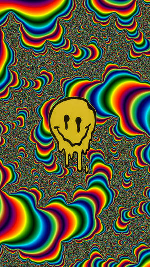 Zambetă topită abstractă estetică trippy — Trippy estetică Fundal