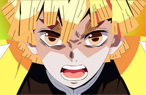 Zenitsu din Demon Slayer, prim-plan — Demon slayer zenitsu Fundal