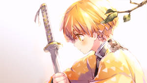 Zenitsu din Demon Slayer în lumina soarelui — Demon slayer zenitsu Fundal