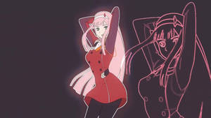 Zero Two dansând anime wallpaper — Anime dance Fundal