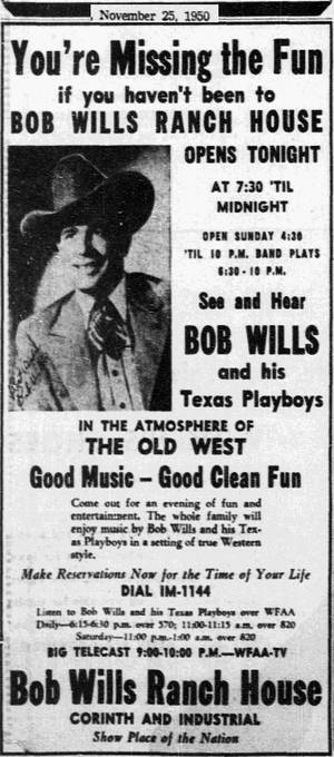 Ziar vintage Bob Wills And The Texas Playboys — Redmi A5 Fundal