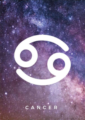 Zodia Rac Adorabil cu Fundal Galactic — Galaxy phone Fundal